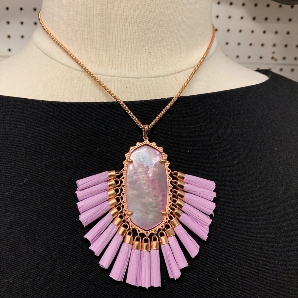 Kendra Scott NWT Lavender Lilac Purple Tassel Necklace